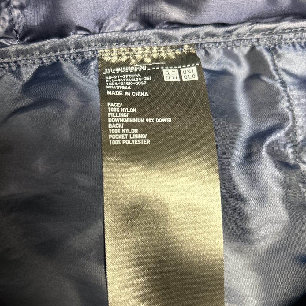 Uniqlo Dark Blue Puffer Jacket - Picture 5 of 6
